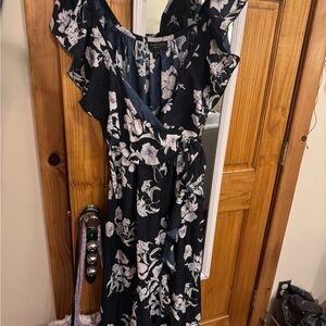 Streetwear Society Asymmetrical Black and White Floral Dress